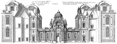 Engraving from Le premier volume des plus excellents Bastiments de France by Jacques I Androuet du Cerceau